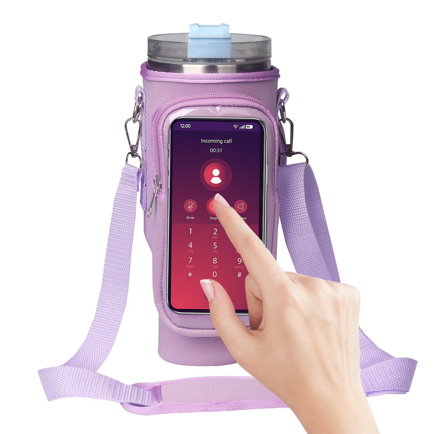 40oz Cup Cover with Transparent Touch Screen Neoprene 40oz Cup Cover Transparent Touch Screen | Ectron Online