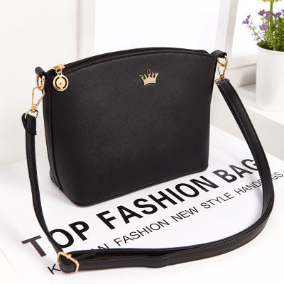 new Handbag Bag Fashion Shoulder cross pattern Fashion shell bag Mini crown Xiekua package