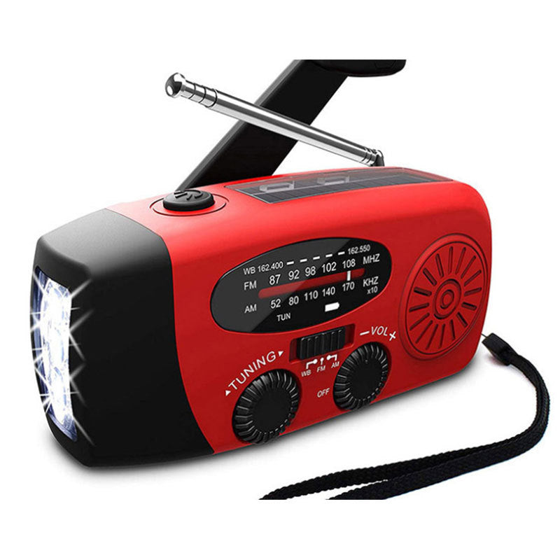 Solar Hand Crank Radio Flashlight – USB Charging Emergency Light Solar hand crank USB charging radio flas | Ectron Online