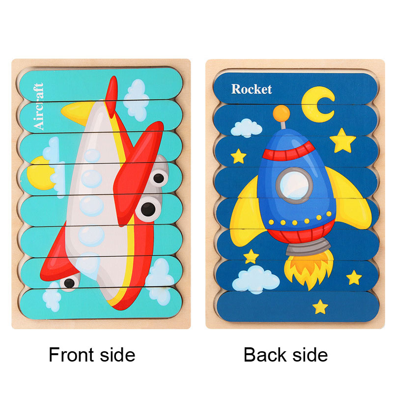 Early Learning Puzzles for Toddlers Wooden Creative Strip Puzzle | Ectron Online
