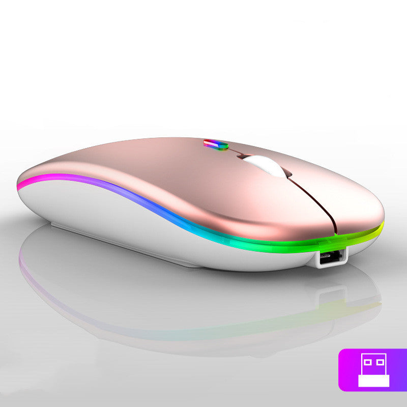 Ultra-thin Wireless Charging Mouse – Colourful Luminous Design Ultra-thin Wireless Colorful Luminous Ch | Ectron Online