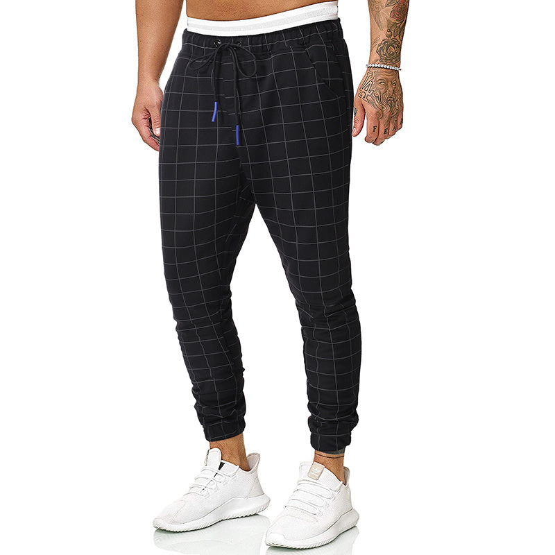 Fashion check casual trousers