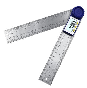 200mm digital angle ruler with LCD display and blue measuring blade