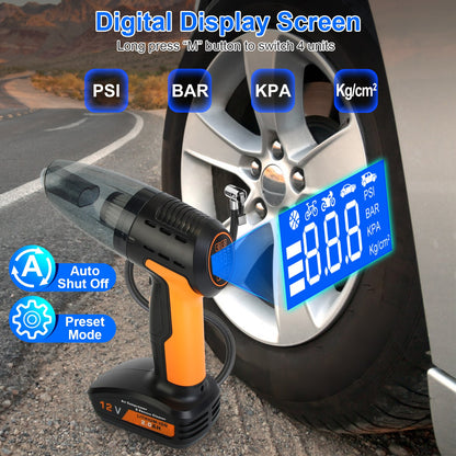 4-in-1 Cordless Car Vacuum & Tire Inflator 1Pc 4 In 1 Cordless Car Vacuum Cleaner A | Ectron Online