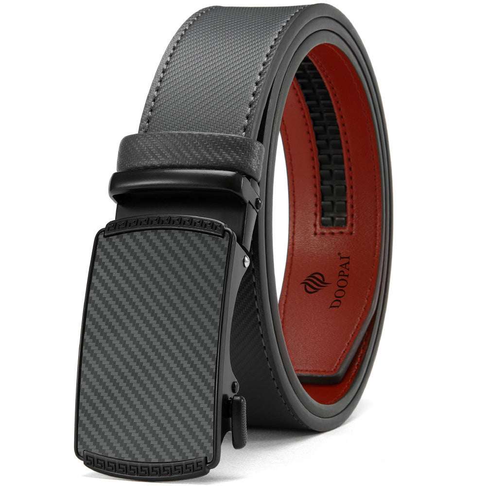 Popular Men's Leather Belt with Automatic Buckle

