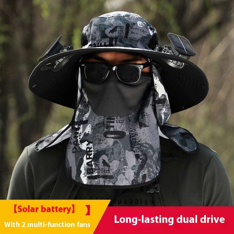 Solar Fan Sun Hat – Quick-Drying Outdoor Big Brim Protection Quick-drying Solar Fan Outdoor Big Brim | Ectron Online