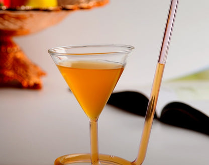 Spiral Cocktail Glass Revolving Martini Creative Long Tail Cocktail Straw Wine Glass For Bar Party Supply Barware