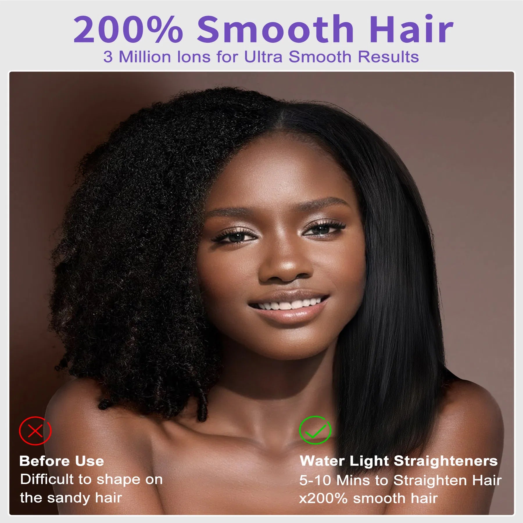 Professional Titanium Steam Hair Straightener