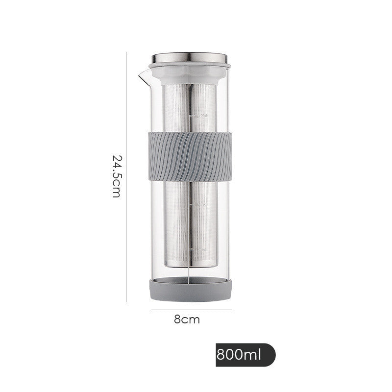 {{ brand }} Ice Drip Cold Brew Coffee Maker - Silicone Base Glass Pot Cold extraction pot 800ML - Ice Drip Coffee Pot Silicone Base Coffee
