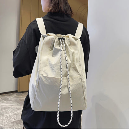 Fashion Drawstring Backpack Leisure Travel Bags Outdoor Sports Light Shoulder Bag Men And Women