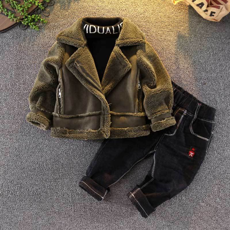 Children's Short Brown Jacket - Long-Sleeved Kids' Coat Long-sleeved short brown children's jack | Ectron Online