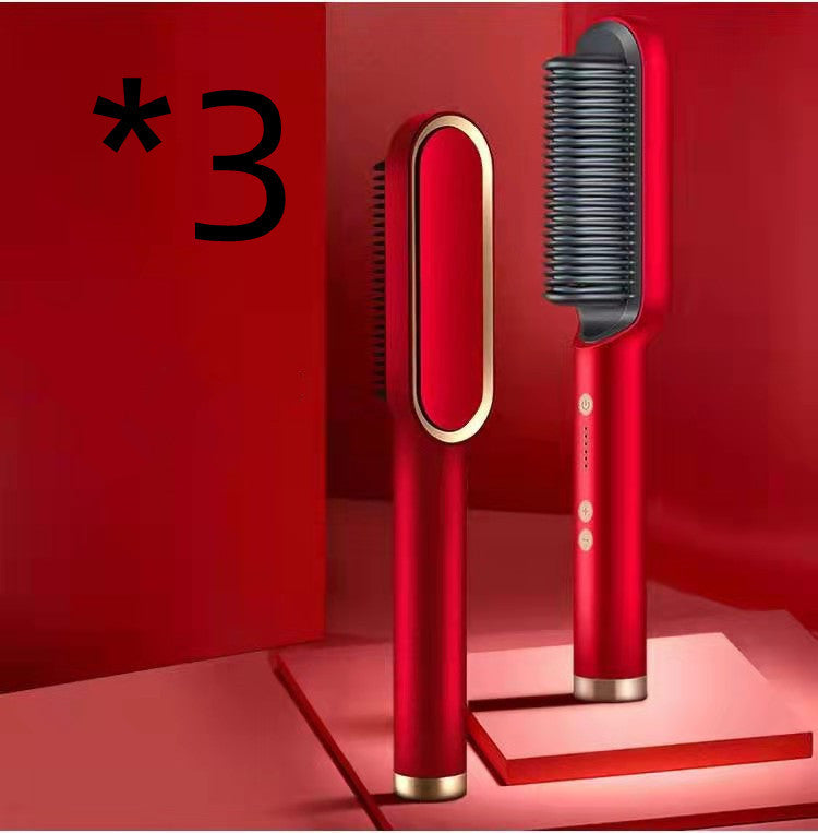 2-in-1 Hair Straightener Hot Comb with Negative Ion Curling Tong New 2 In 1 Hair Straightener Hot Comb Ne | Ectron Online