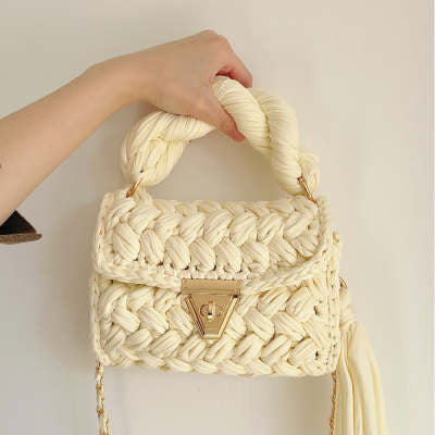 Pure Handmade Rainbow Cloth Strip Bag - Eco-Friendly & Vibrant Pure Handmade Cloth Strip Bag Rainbow | Ectron Online
