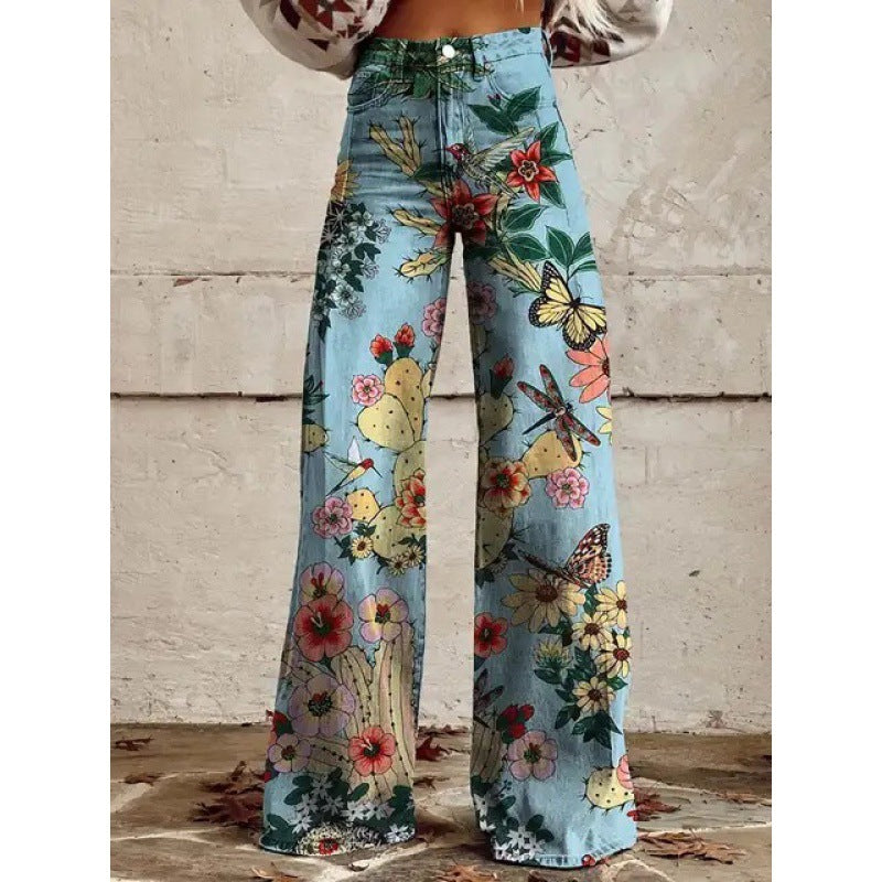 Women's Printed High Waist Loose Fashion Women's Printed High Waist Loose | Ectron Online