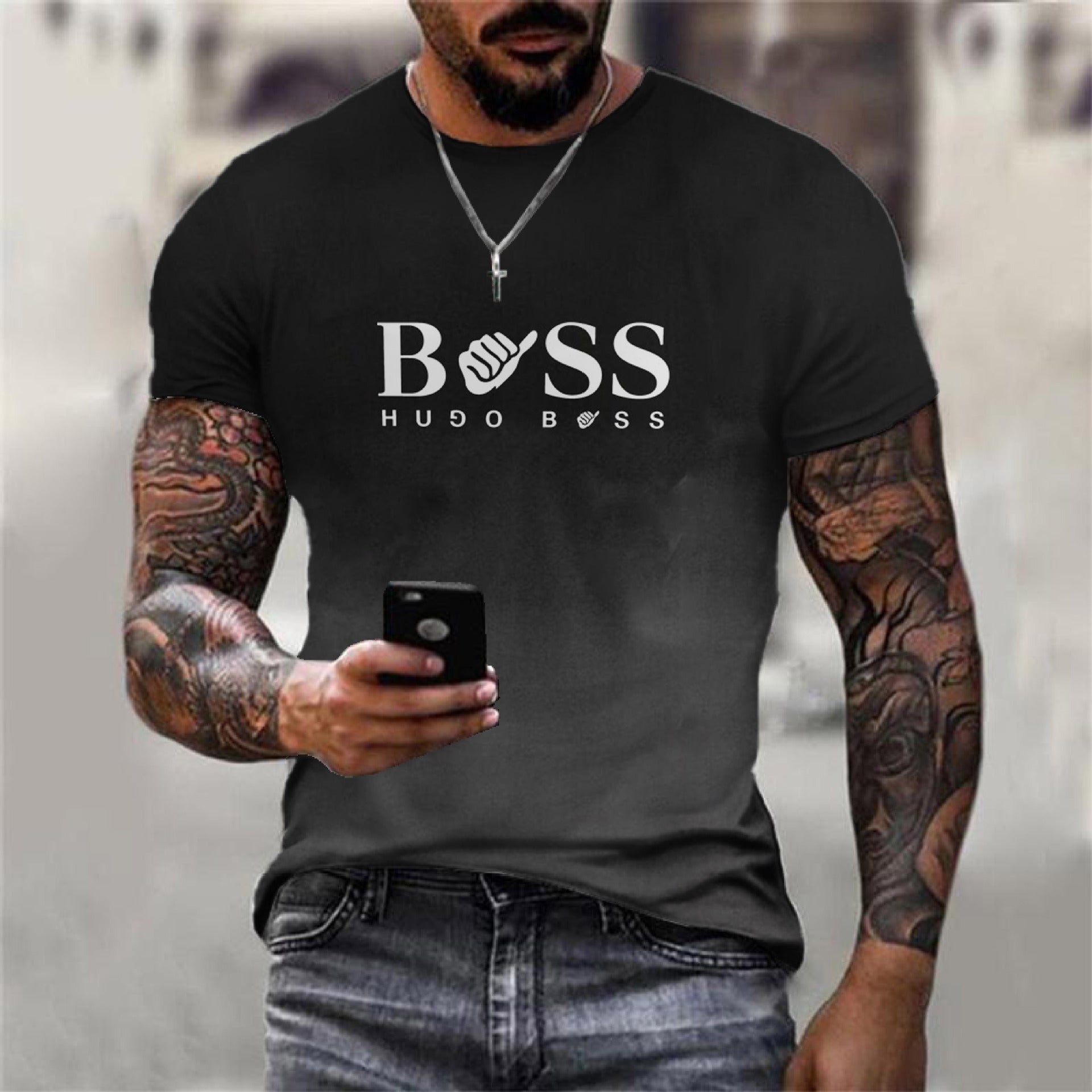 Men’s Printed T-Shirt – Fashion Short Sleeve Casual Top Men's Printed Fashion Fashion Short Slee | Ectron Online
