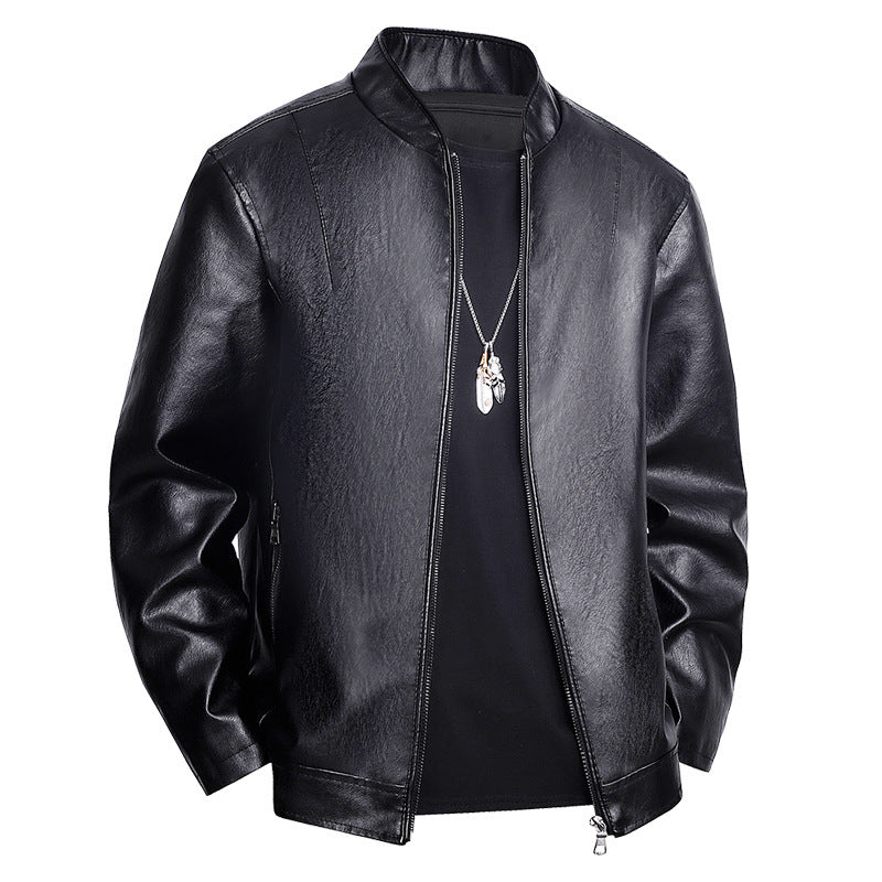 Men's Slim Fit Leather Coat