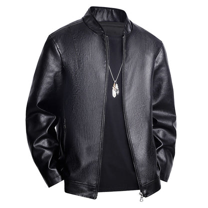 Men's Slim Fit Leather Coat