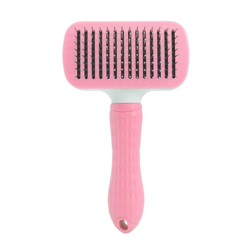 Self-Cleaning Pet Comb – Stainless Steel Brush for Cats & Dogs Cat Self-Cleaning Comb Stainless Steel D | Ectron Online