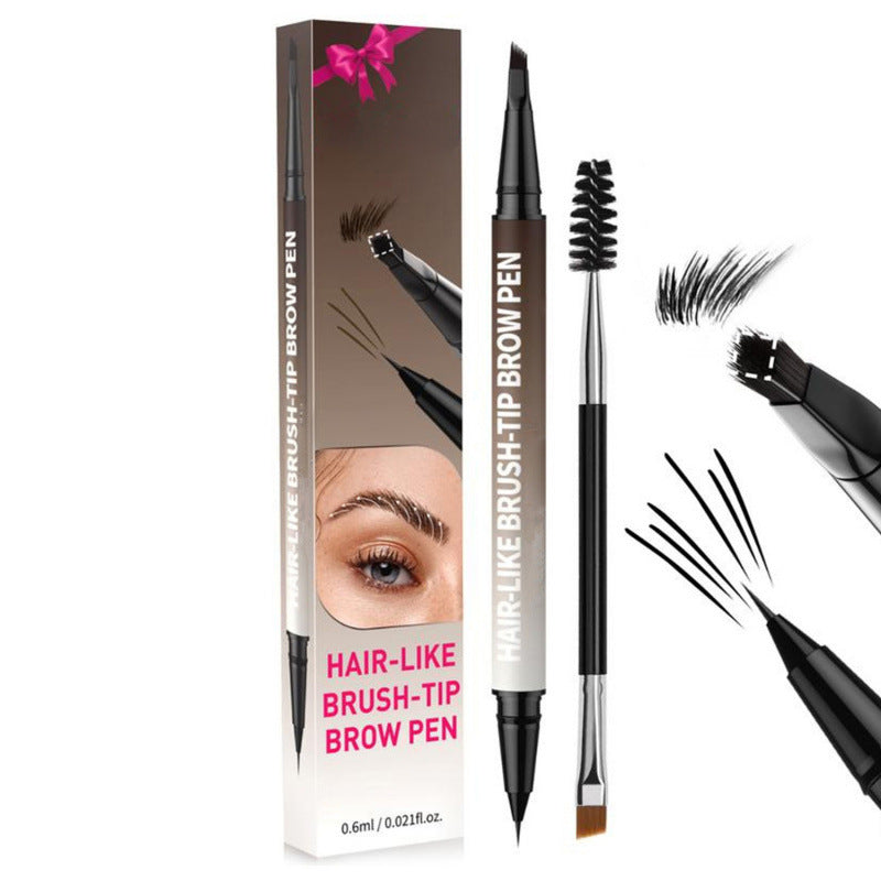 Waterproof Double-Headed Eyebrow Pencil Waterproof And Sweat-proof Not Smudge Do | Ectron Online