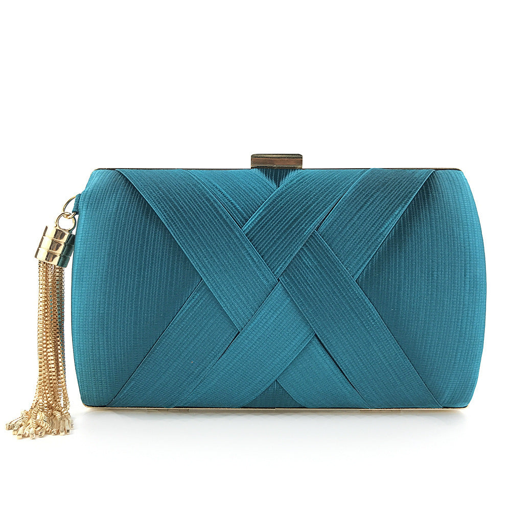 Dinner Satin Fashion Tassel Clutch - Elegant Evening Bag Dinner Satin Fashion Tassel Clutch | Ectron Online