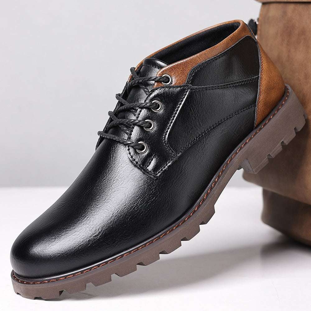 HPIOPL4999 Martin Boots Men's Boots Plus Size Lace Up Low Top