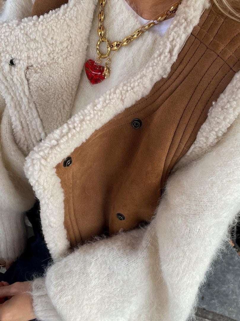 Women's Fashion Lamb Wool Vest Outerwear & Jackets | Ectron Online