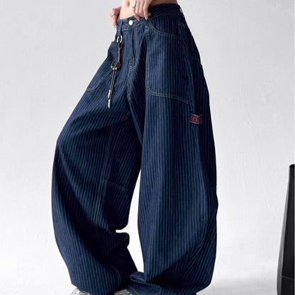 Women's High-Waist Mop Pants | Slimming Drooping Straight Trousers Spring And Autumn High Waist Loose And S | Ectron Online