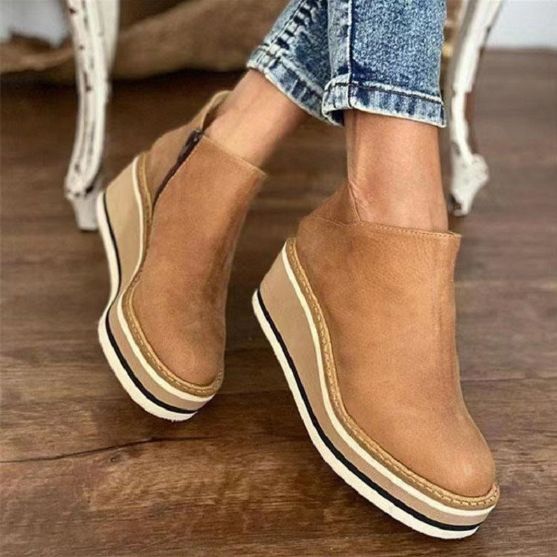 Ankle Boots Women Chunky Block Heel Shoes Ankle Boots Women Chunky Block Heel Shoe | Ectron Online