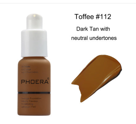 Full-Coverage Foundation: Long-Lasting and Natural Explosive Press Type Oil Control Natural Color Matte Concealer Foundation Cream | Ectron Online