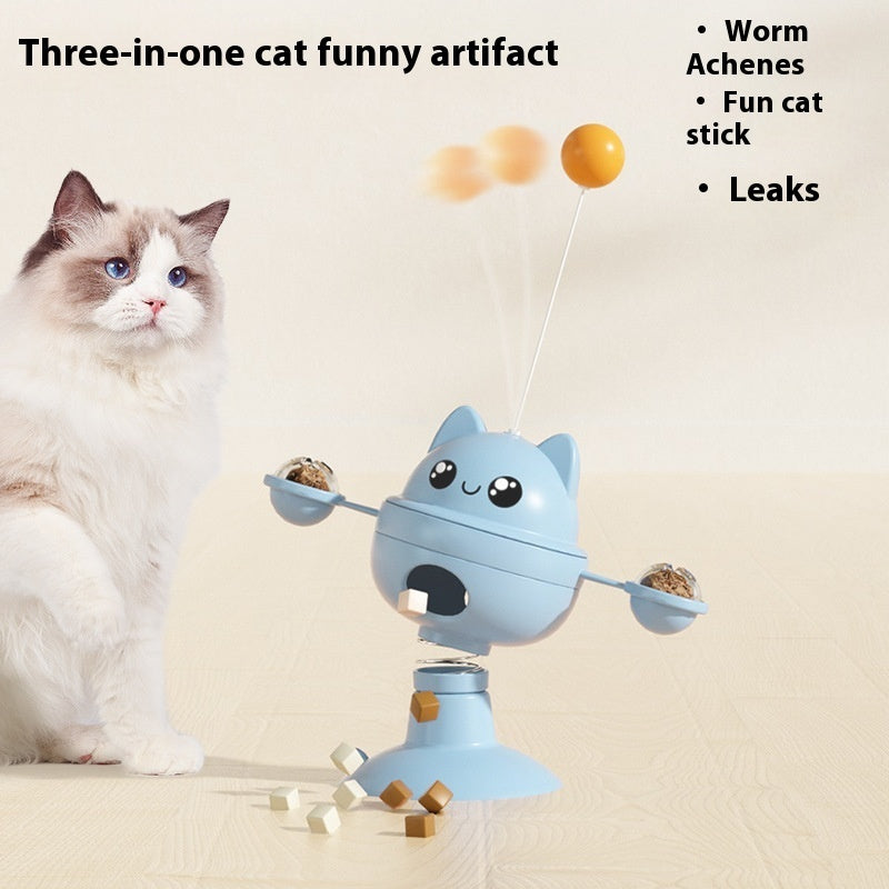 Pet Suction Cup Rotatable Food Leakage Cat Toy