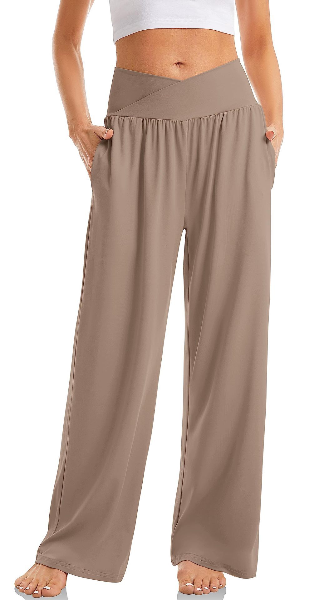 Women's Cross Waist Yoga Pants Loose Trousers Sports Pants Women's Cross Waist Yoga Pants Loose Tro | Ectron Online
