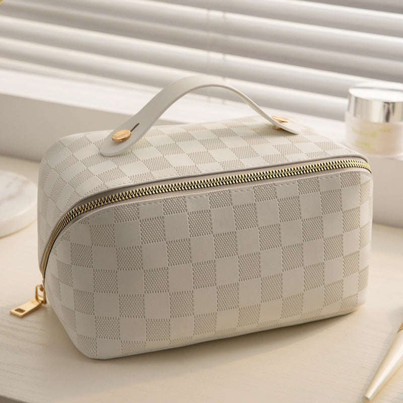 Plaid Pillow Cosmetic Bag for Women - Large Capacity & Portable Plaid Pillow Cosmetic Bag Women's Large | Ectron Online