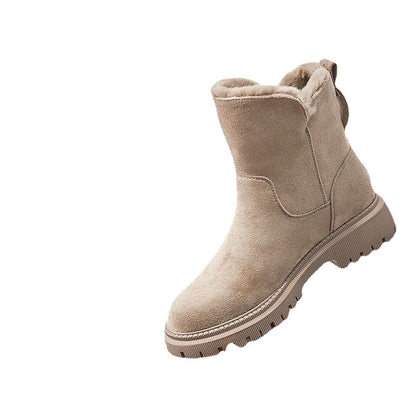 Snow Boots Fleece-lined Women's Shoes Snow Boots Thick Cotton Shoes