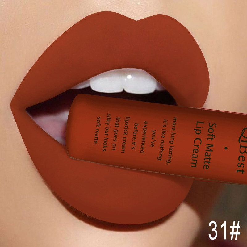 Qibest Matte Lipstick – Long-Lasting, Non-Transfer Formula Qibest makeup brand matte lipstick | Ectron Online