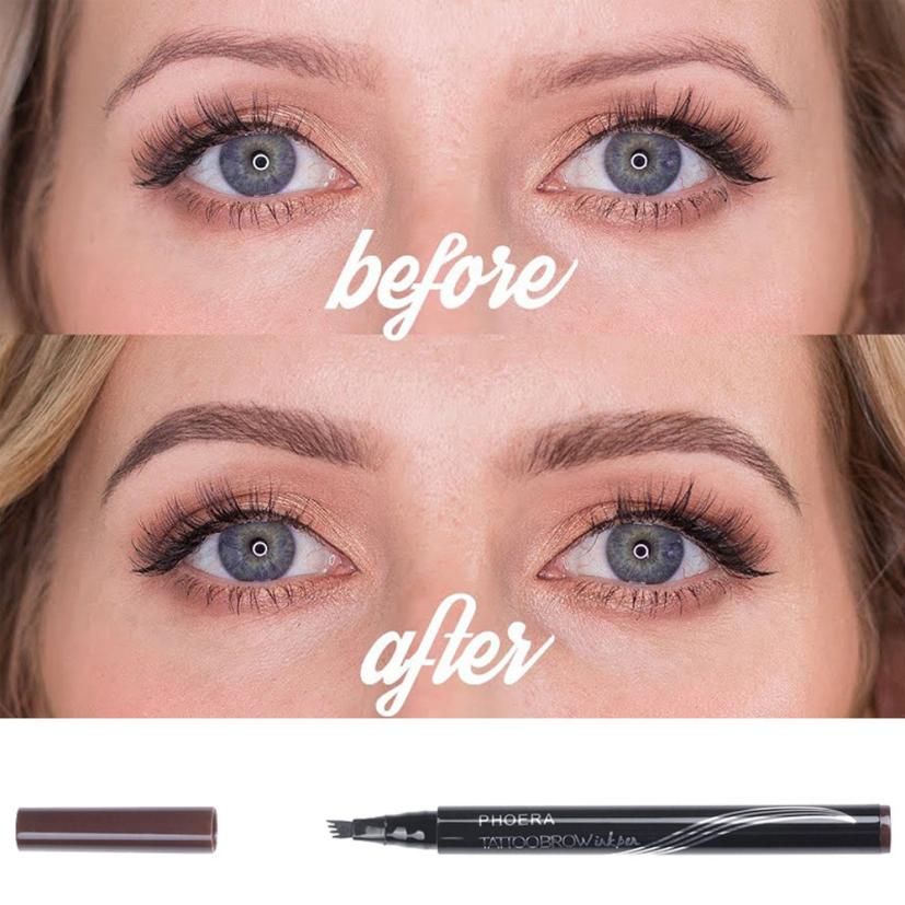 Ultra-Fine 4-Comb Eyebrow Pencil - Long Lasting Microblade Effect