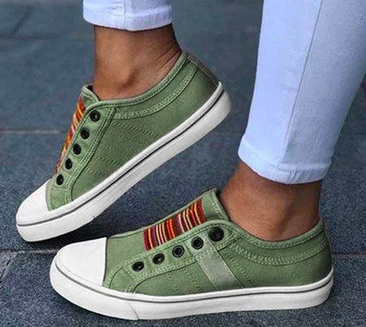 Laceless Canvas Casual Shoes - Effortless Slip-On Style Laceless Canvas Casual Shoes Fashion Sne | Ectron Online