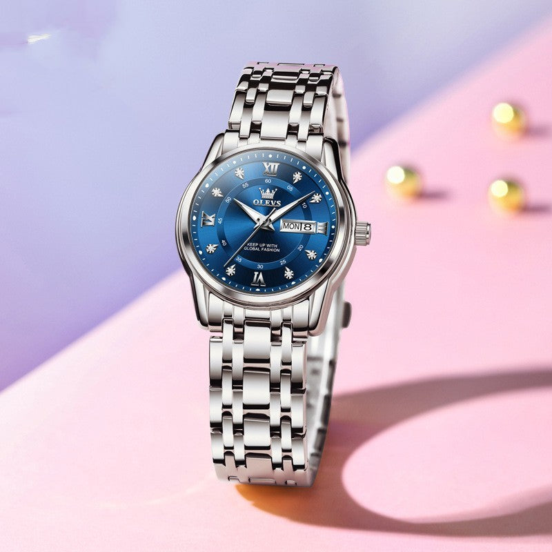 Ladies' Roman Scale Waterproof Quartz Watch Roman Scale Fashion Calendar Quartz Watc | Ectron Online