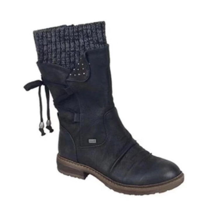 Winter Warm Back Lace Up Boots