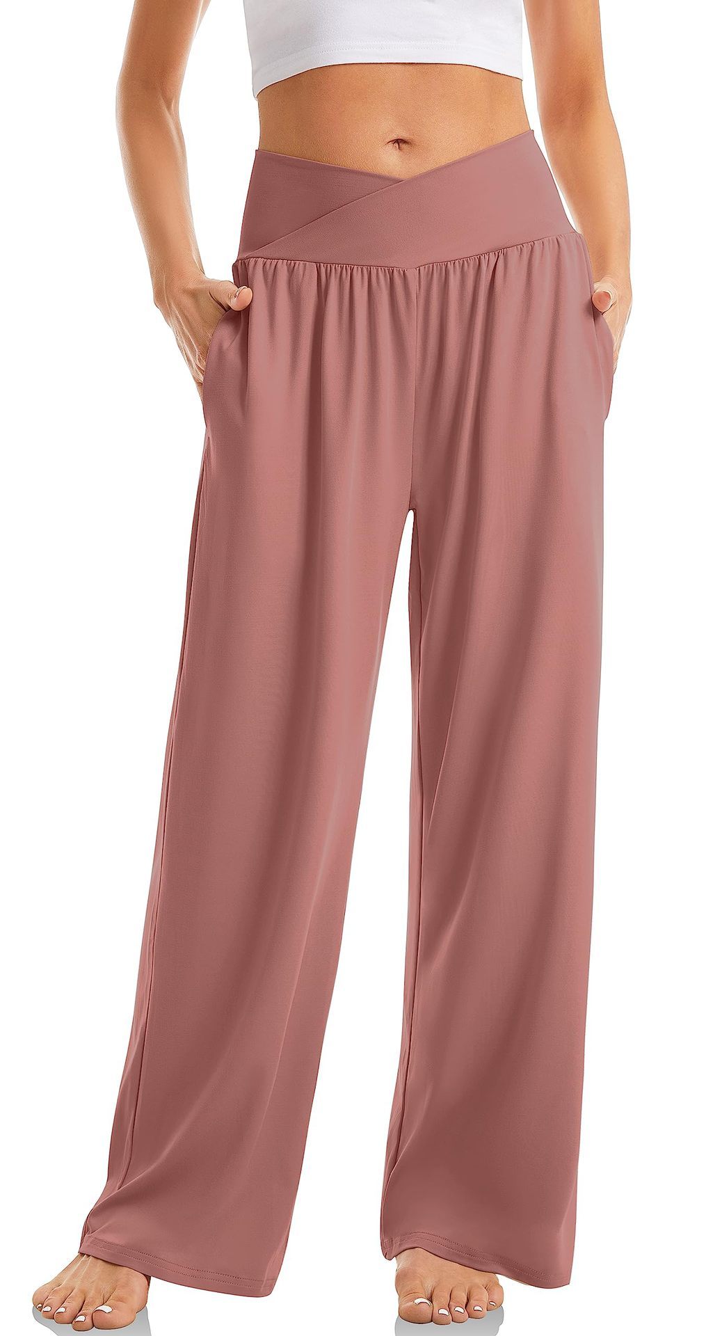 Women's Cross Waist Yoga Pants Loose Trousers Sports Pants Women's Cross Waist Yoga Pants Loose Tro | Ectron Online