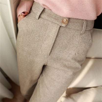 Women's High Waist Slimming Straight Trousers Women's High Waist Slimming And Straight | Ectron Online
