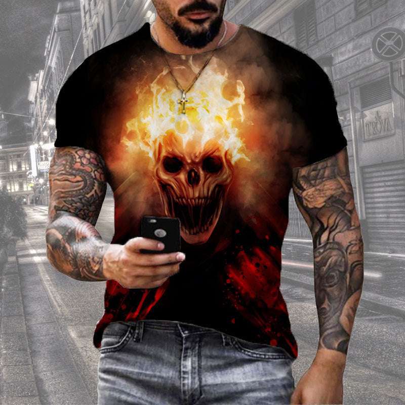 Men’s Digital Print Street Sports T-Shirt – Short Sleeve Tee Men's Digital Print Street Sports Short | Ectron Online