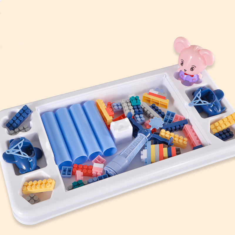 Puzzle assembling building block toys