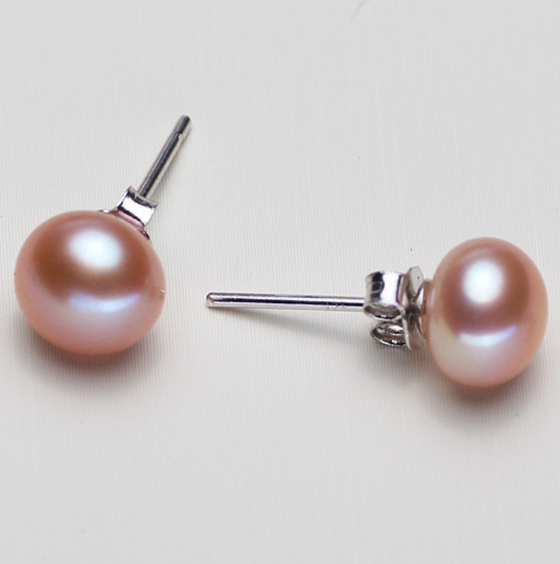 S925 Pure Silver Freshwater Pearl Earrings