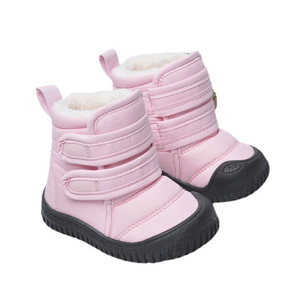 Children's Winter New Velcro Plus Velvet Snow Boots