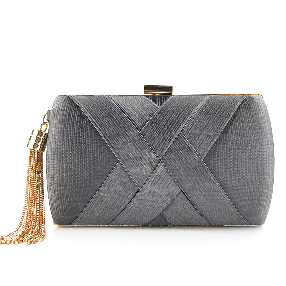 Dinner Satin Fashion Tassel Clutch - Elegant Evening Bag Dinner Satin Fashion Tassel Clutch | Ectron Online