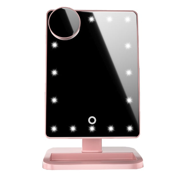 LED Touchscreen Makeup Mirror – 20 Lights, Bluetooth Speaker Touch Screen Makeup Mirror With 20 LED L | Ectron Online