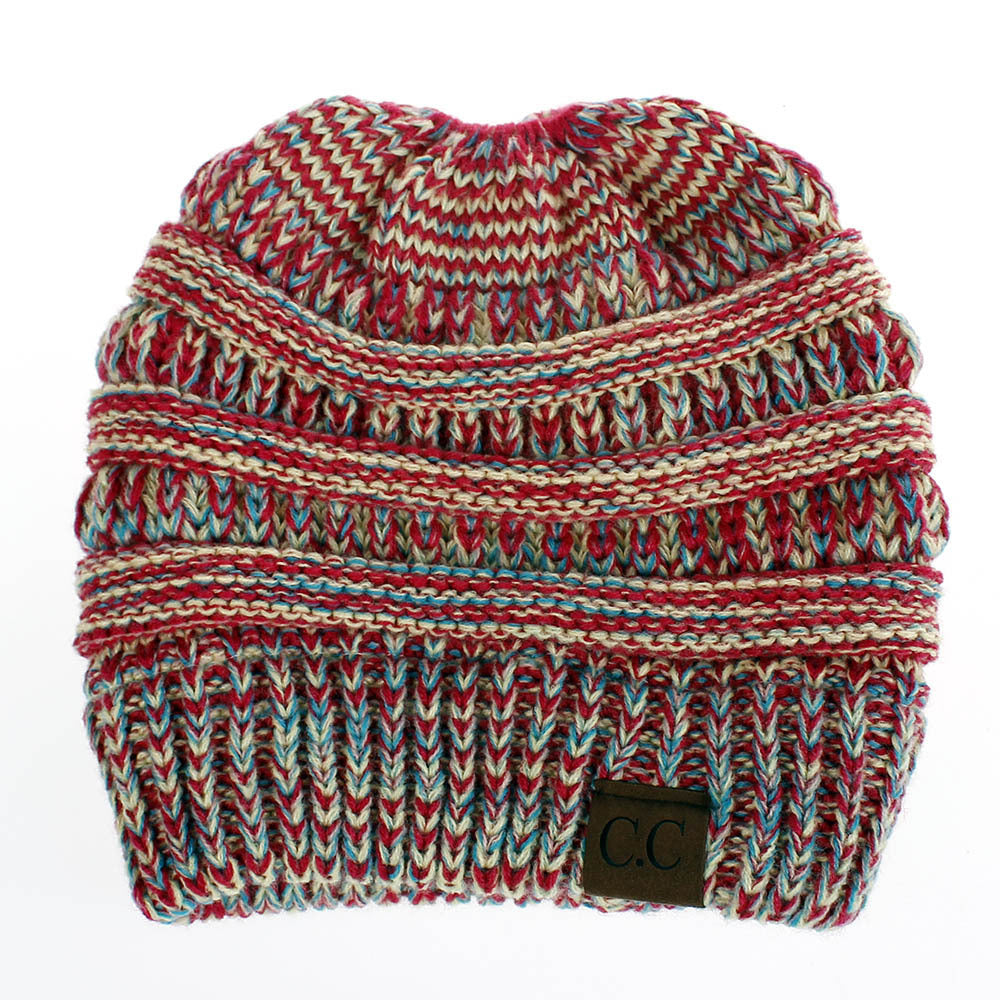 Knitted Ponytail Hat - Women's Fashion Wool Hat for Stylish Comfort Hats & Caps | Ectron Online