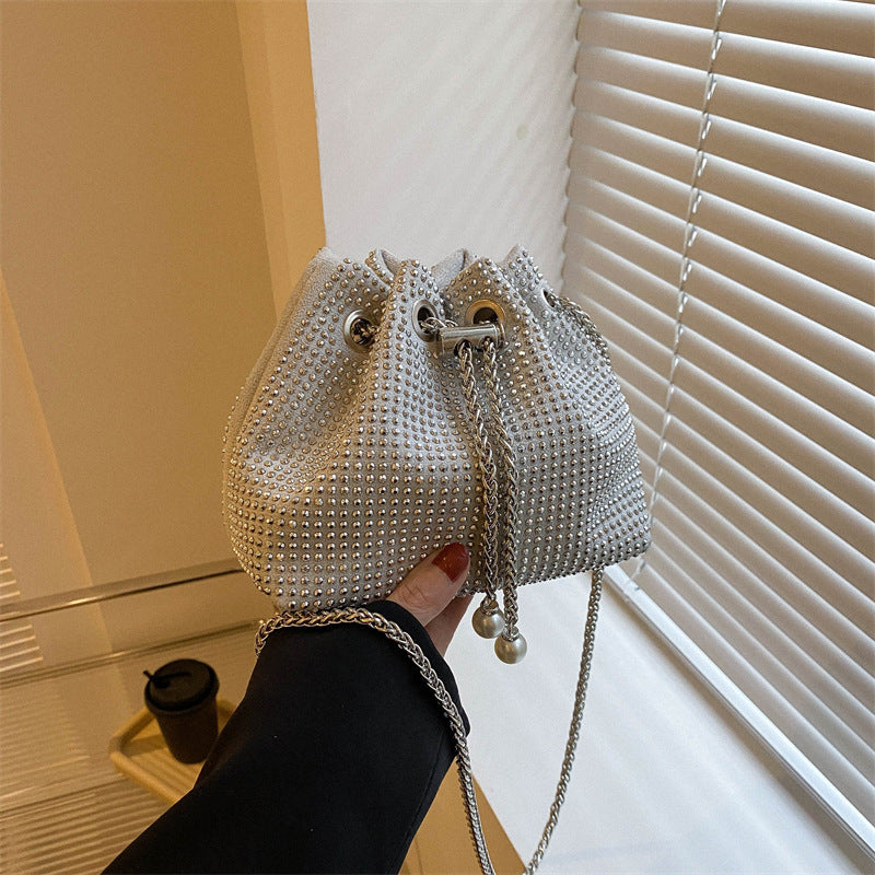 Diamond Drawstring High-grade Chain Crossbody Bag Diamond Drawstring High-grade Chain Cros | Ectron Online