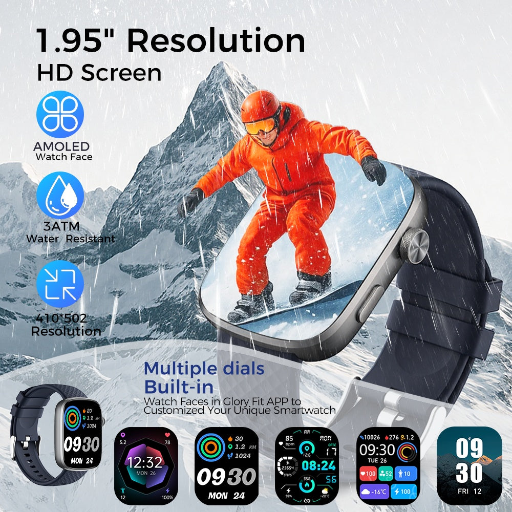 Smart Watch with Bluetooth Call & 1.95" HD Screen | Fitness Tracker