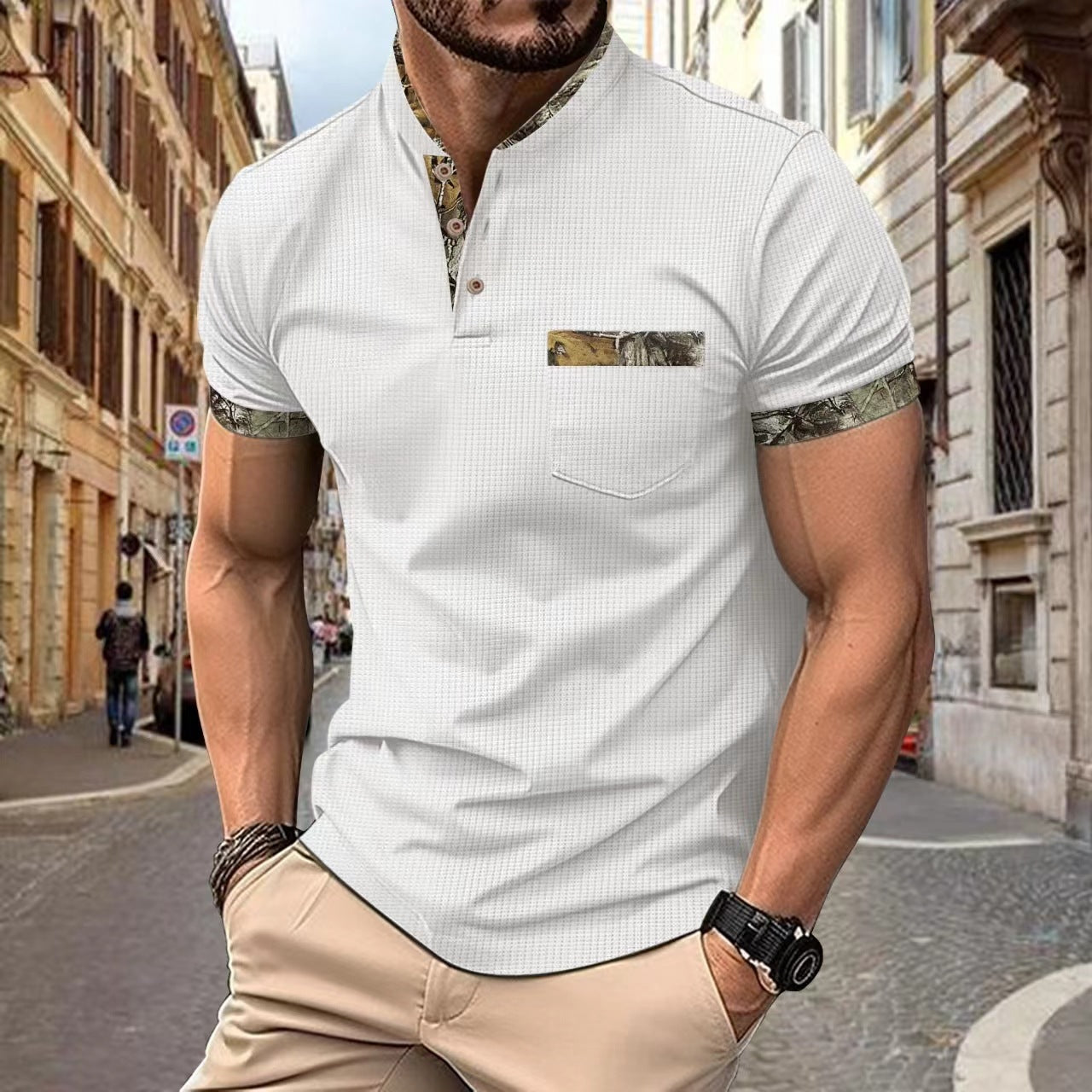 Men's Casual Polo Shirt All-match T-shirt